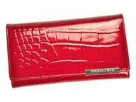 Portfele - Portfel damski skórzany PELLUCCI BC-114 Czerwony - czerwony - miniaturka - grafika 1