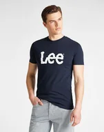 Koszulki męskie - T-Shirt Lee Wobbly Logo Tee Navy Drop L65Qaiee M - miniaturka - grafika 1