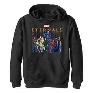 Marvel Chłopięca bluza z kapturem Eternals Group Repeating z kapturem, czarna, L, czarny, L - Bluzy dla chłopców - miniaturka - grafika 1