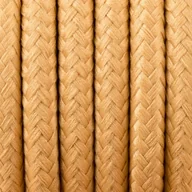 Przewody elektryczne - Żółty kabel w oplocie poliestrowym 31 złota musztarda 2x0.75 Kolorowe Kable - miniaturka - grafika 1