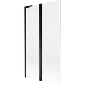 Parawany nawannowe - Mexen Mist L parawan nawannowy 2-skrzydłowy 100 x 150 cm, transparent, czarny - 8A9L-100-011-70-00 - miniaturka - grafika 1