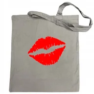 Torby i wózki na zakupy - Torba na zakupy nadruk CZERWONE Usta Szminka - miniaturka - grafika 1