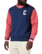 Bluzy męskie - Champion Bluza męska, Blu Marino/Rosso Minerale, XL - miniaturka - grafika 1