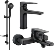 Zestawy baterii łazienkowych - Mexen Lynx DF40 zestaw wannowy, czarny - 745903DF40-70 - miniaturka - grafika 1