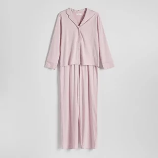 Reserved - Wzorzysta dwuczęściowa piżama - Różowy - Piżamy damskie - miniaturka - grafika 1