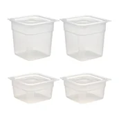 Pojemniki kuchenne - Zestaw 4 pojemników z polipropylenu, 2 x 0,95 l, 2 x 0,47 l, 4 x pokrywki szczelne, przezroczyste CAMBRO, Fresh Pro Mini - miniaturka - grafika 1