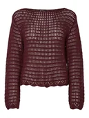 Swetry damskie - Pieces Sweter "Fallon" w kolorze brązowym - miniaturka - grafika 1