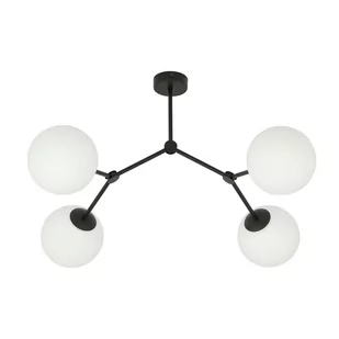 Emibig SPACE 4 BLACK/OPAL 1133/4 lampa sufitowa czarna szkolne klosze 1133/4 - Lampy sufitowe - miniaturka - grafika 2
