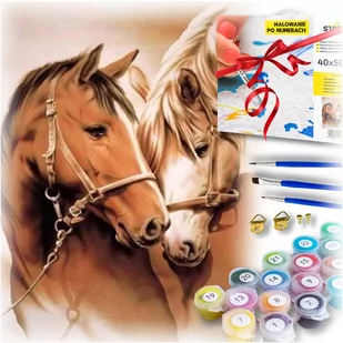 Zestaw do malowania po numerach - konie - Malowanie po numerach Zestaw do malowania po numerach - konie - Malowanie po numerach - miniaturka - grafika 1