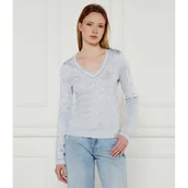 Swetry damskie - GUESS Sweter ROSIE 4G | Regular Fit - miniaturka - grafika 1