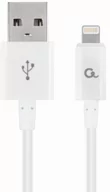 Kable komputerowe i do monitorów - Gembird KABEL USB 2.0 DO 8-PIN 1M BIAŁY CC-USB2P-AMLM-1M-W - miniaturka - grafika 1