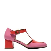 Sandały damskie - Sandały damskie Fly London POLK 457 skórzane różowy-czerwony P145457004 - miniaturka - grafika 1