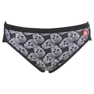 Kąpielówki męskie - Kąpielówki slipy męskie na basen Arena Crazy Pop Skulls Brief - miniaturka - grafika 1