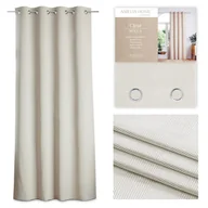 Zasłony - Zasłona CLEAR kolor cappuccino drukowany motyw boho styl klasyczny srebrne przelotki przelotki srebrne velvet 140x250 ameliahome - miniaturka - grafika 1