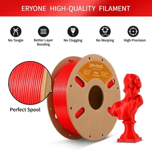 ERYONE 1.75mm High Speed PLA  3D Printing Filament 1KG Red - Filamenty i akcesoria do drukarek 3D - miniaturka - grafika 5