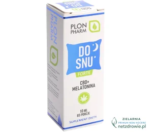 DO SNU Forte CBD+ melatonina 10ml Plon Pharm - Suplementy naturalne - miniaturka - grafika 1