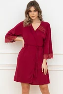 Szlafroki damskie - Szlafrok Italian Fashion Samaria r.3/4 wino - miniaturka - grafika 1