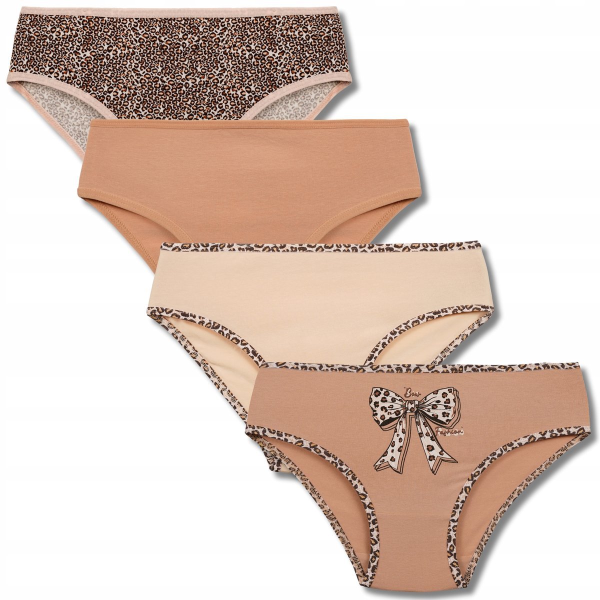 DZIEWCZĘCE MAJTKI FIGI DZIECIĘCE KOLOROWE BAWEŁNIANE 4-PAK MORAJ 134-140