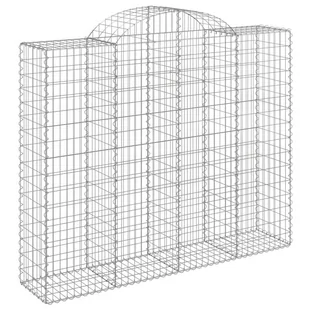 vidaXL Kosze gabionowe, 10 szt, 200x50x160/180cm, galwanizowane żelazo - Ogrodzenia - miniaturka - grafika 4