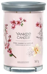 Yankee Candle Signature Pink Cherry & Vanilla Tumbler 567g - Świece - miniaturka - grafika 1