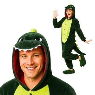 Piżama Onesie Kigurumi Kostium Przebranie Dinozaur XXL: 185 - 195cm - Stroje karnawałowe Piżama Onesie Kigurumi Kostium Przebranie Dinozaur XXL: 185 - 195cm - Stroje karnawałowe - miniaturka - grafika 1