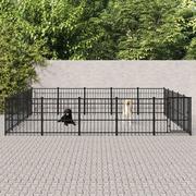 Budy dla psów - Lumarko Kojec zewnętrzny dla psa, stalowy, 23,52 m²! - miniaturka - grafika 1