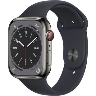 Apple Watch 8 Cellular 45mm Grafitowy z opaską sportową w kolorze północ - Smartwatch - miniaturka - grafika 1
