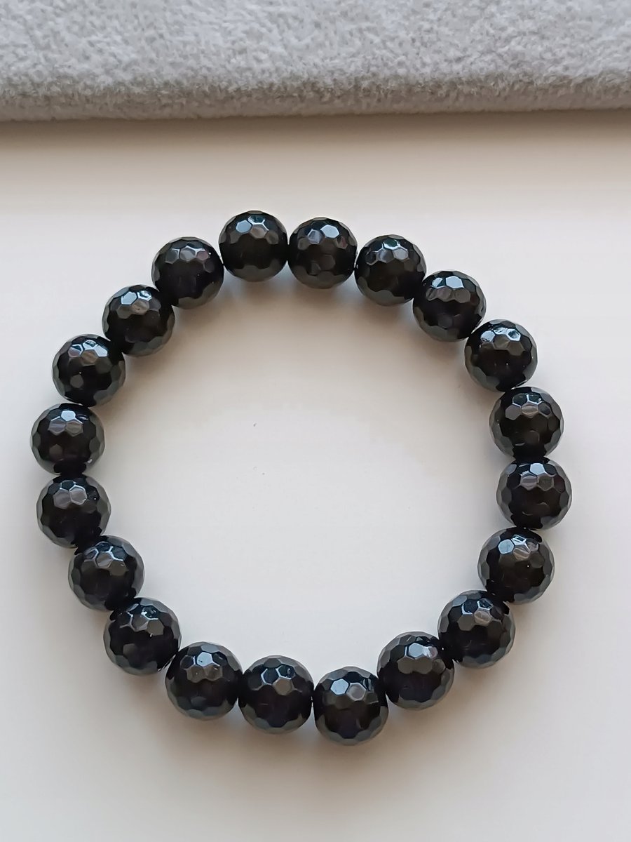 Onyks Fasetowany Kamień 10 Mm