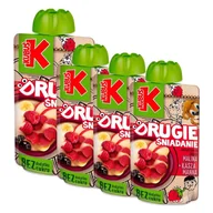 Koncentraty warzywne, przeciery - Kubuś Drugie śniadanie Mus jabłko banan aronia malina + kasza manna 100 g x 4 sztuk - miniaturka - grafika 1