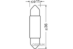 OSRAM Festoon C5W** 36mm Cool White 6000 K 12V 0,5W SV8.5-8 - Żarówki samochodowe - miniaturka - grafika 1