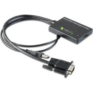 Techly Kabel adapter VGA na HDMI z Audio zasil z USB KKTCKPBV0250 - Kable komputerowe i do monitorów - miniaturka - grafika 1
