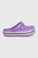 Buty dla dziewczynek - Crocs klapki dziecięce 204537 kolor fioletowy - miniaturka - grafika 1