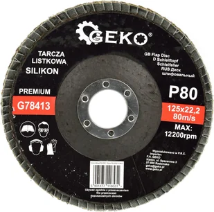 Geko Tarcza listkowa"SILIKON" 125mm P80 PREMIUM10/200 - Tarcze do pił - miniaturka - grafika 1