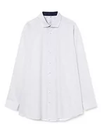 Koszule męskie - Seidensticker Męska koszula biznesowa – niewymagająca prasowania koszula o prostym kroju – Regular Fit – długi rękaw – kołnierz typu kent – kieszeń na piersi – 100% bawełna, granatowy, 38 - miniaturka - grafika 1