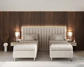 Łóżka - Łóżko hotelowe HARMONY z możliwością łączenia - 90x200 - TRINITY - Turkusowy - miniaturka - grafika 1