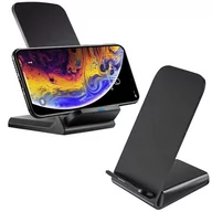 Ładowarki do telefonów - Ładowarka indukcyjna Podstawka z ładowaniem bezprzewodowym Qi Wireless Charger 15W do telefonu Czarna - miniaturka - grafika 1