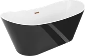 Wanny - Mexen Montana wanna wolnostojąca 170 x 80 cm, biała/czarna, przelew różowe złoto - 52011708075-60 - miniaturka - grafika 1