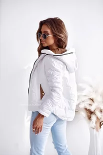 Kurtka wiosenna pikowana Ella biała - SHOPAHOLIC`S DREAM - Kurtki damskie - miniaturka - grafika 1