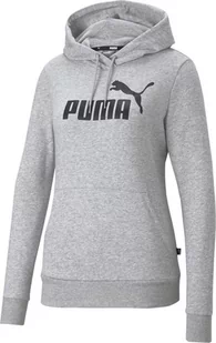 Bluza damska Puma ESS Logo Hoodie TR szara 586791 04-S - Bluzy damskie - miniaturka - grafika 1