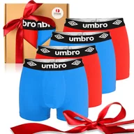 Majtki męskie - Umbro Zestaw Prezentowy Święta Bokserki Męskie 4 Sztuki Roz. M - miniaturka - grafika 1
