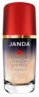Janda Make-Up Sceniczny dobrze kryjący nr 01 jasny beż 30ml - Podkłady do twarzy - miniaturka - grafika 2
