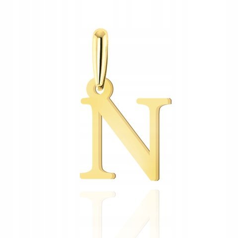ZŁOTA ZAWIESZKA LITERKA N 333