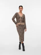 Swetry damskie - Vero Moda Kardigan w kolorze beżowym - miniaturka - grafika 1