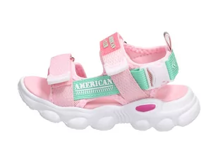 American Club Różowe sandały dziecięce CLUB RL34/21 - Club - Buty dla dziewczynek - miniaturka - grafika 1