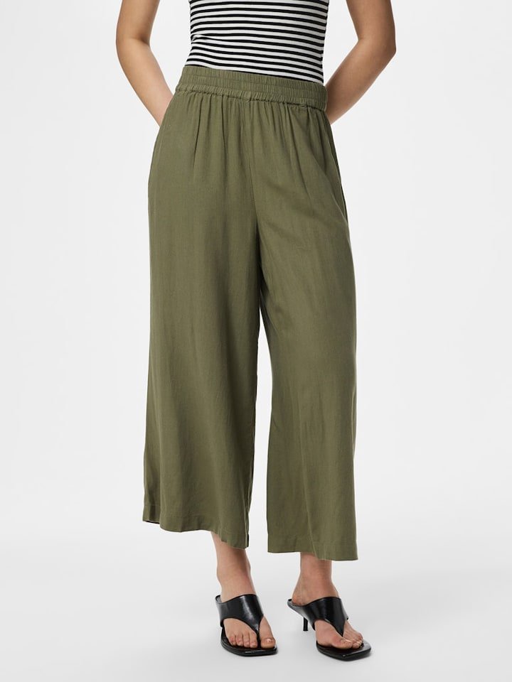 Pieces Spodnie w kolorze khaki