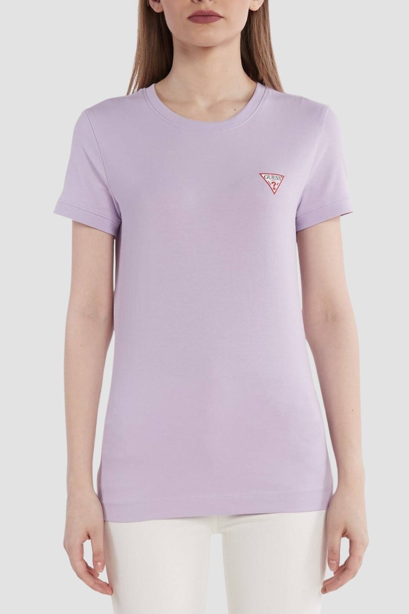 GUESS Lawendowy damski t-shirt Mini XL