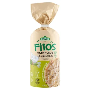 Kupiec Wafle Kukurydziane Fitos Śmietana & Cebula bezglutenowe 120g - - Pieczywo chrupkie - miniaturka - grafika 1