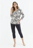 Piżamy damskie - Cana Piżama 415 S Szary - miniaturka - grafika 1