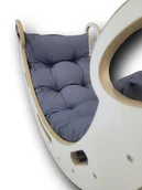 Skoczki dla dzieci - Bujak z poduszką Montessori bujaczek MDF BIAŁY duży - miniaturka - grafika 1