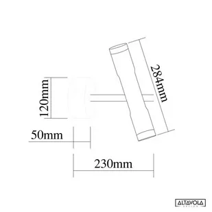 Kinkiet ledowy LUNETTE No. 1 W czarna Altavola Design - Lampy ścienne - miniaturka - grafika 1